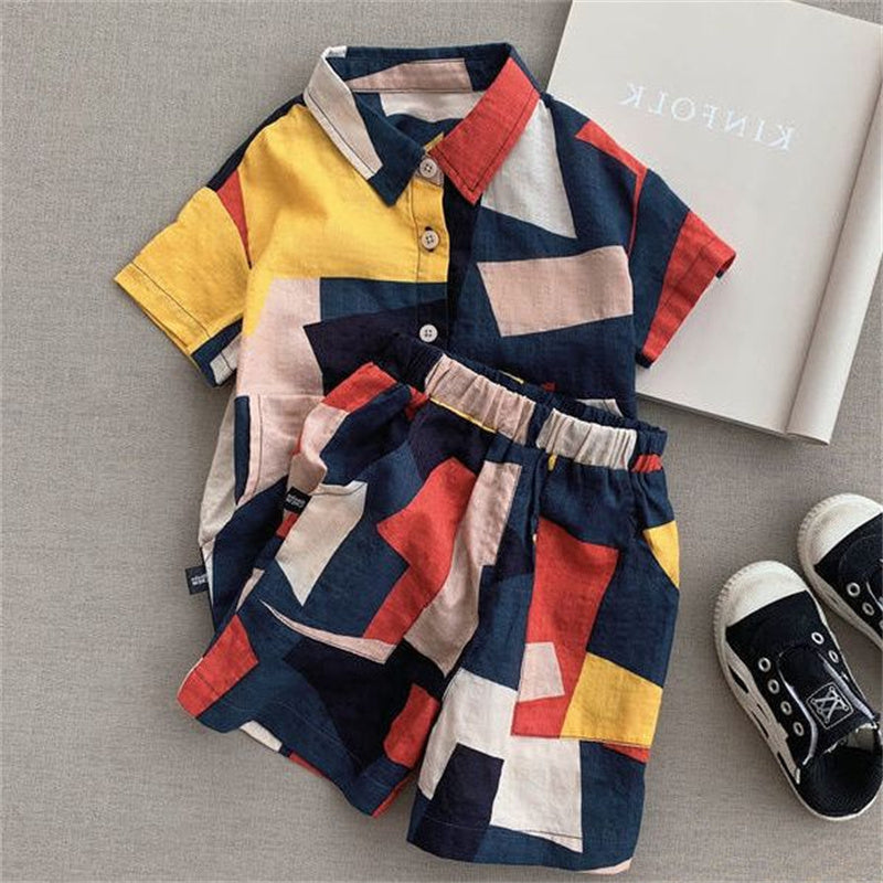 Boys Fashion pattern 2pc Set