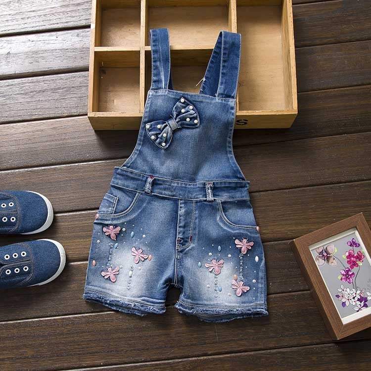 Girls Fashionable Style Faded Jeans Jumper