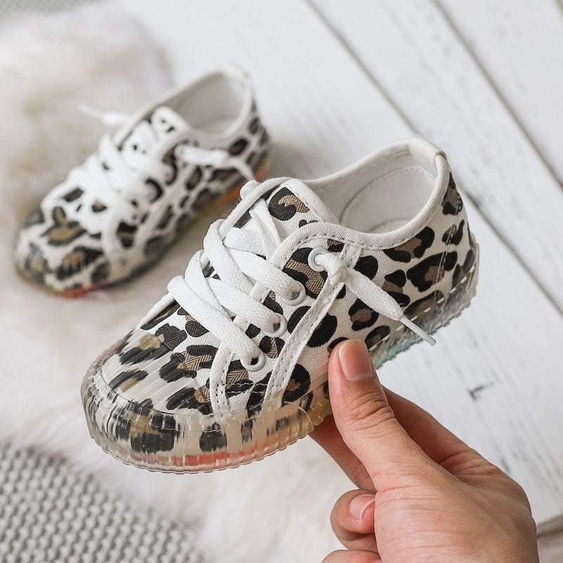 Casual Kids Canvas Fashion Clear Bottom Non-slip Sneakers