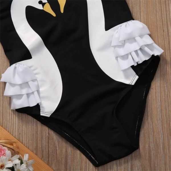 Sling Wave Swan One Piece Swimsuit