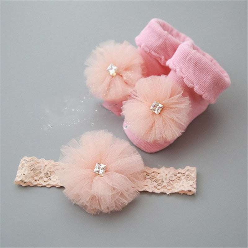Baby Girls socks and headband set