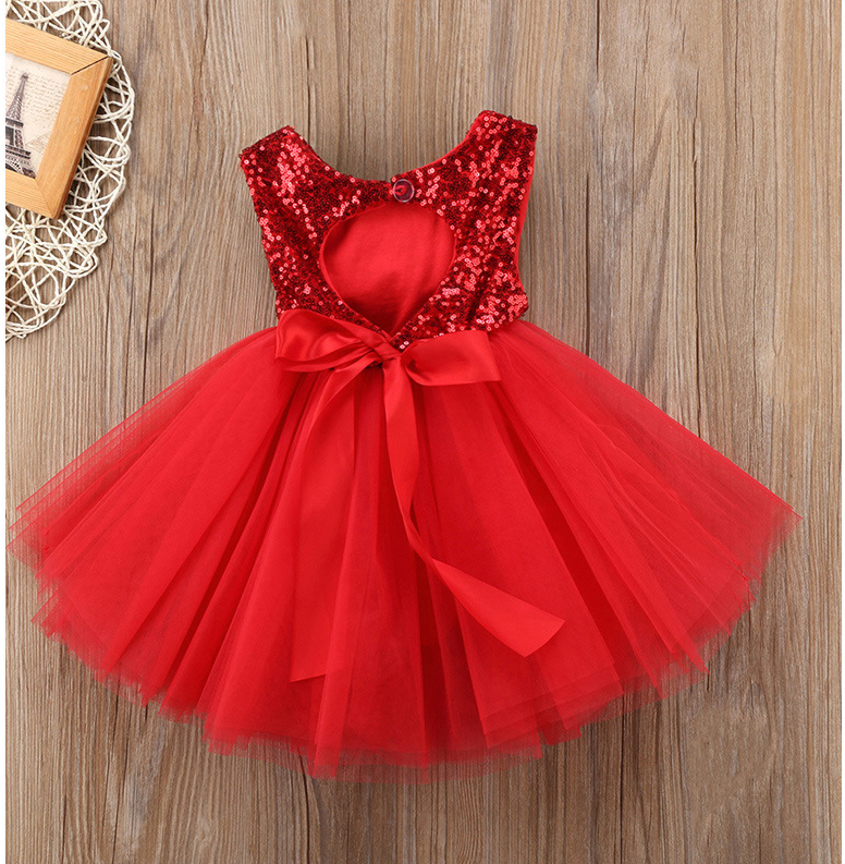 Princess Flower Girl Solid Color Tutu Style Party Dress