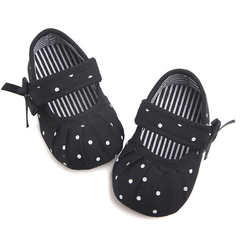 Baby Girls Cute Polka Dot Printed Anti-slip On Shoes