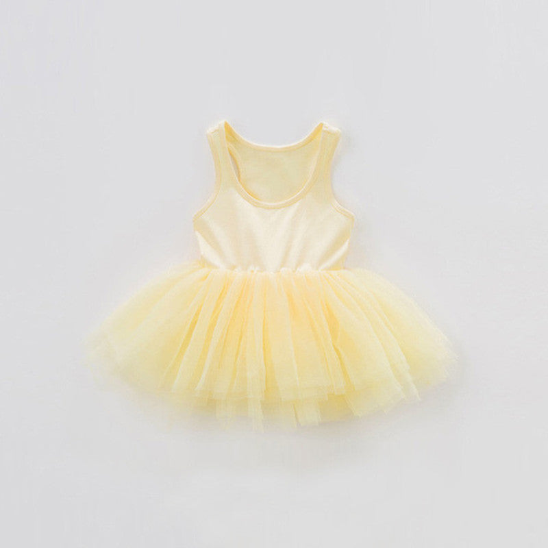 Baby Girl solid color Dress with tutu