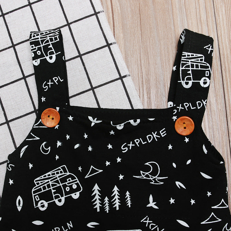 Camper Printed Letter Overalls