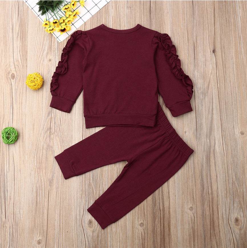Baby Girls Ruffle Long Sleeve 2pc