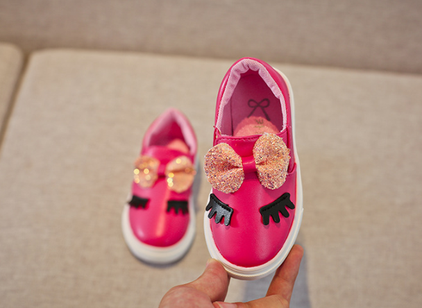 Girls Bow and Lash Casual Shoes