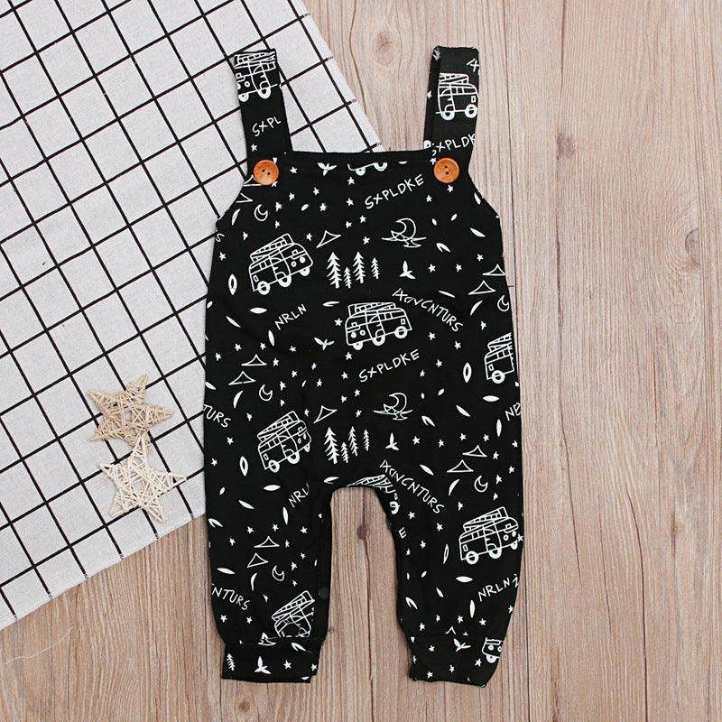 Camper Printed Letter Overalls