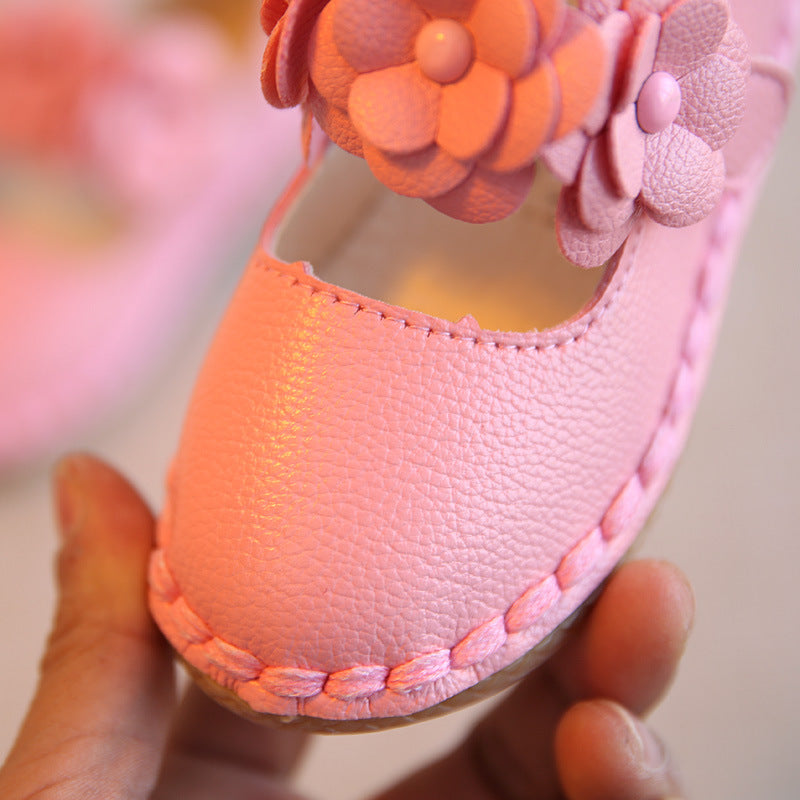 Girls Casual flower Strap Flat Shoes