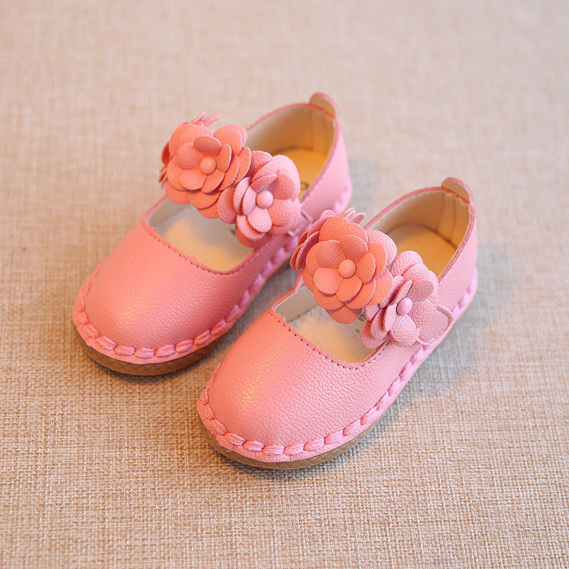 Girls Casual flower Strap Flat Shoes