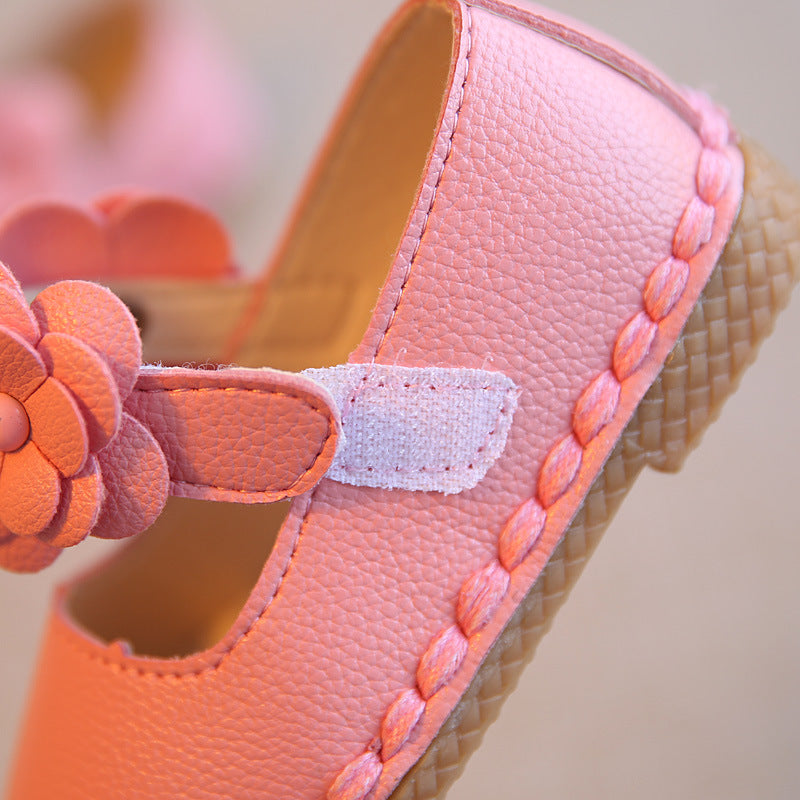 Girls Casual flower Strap Flat Shoes