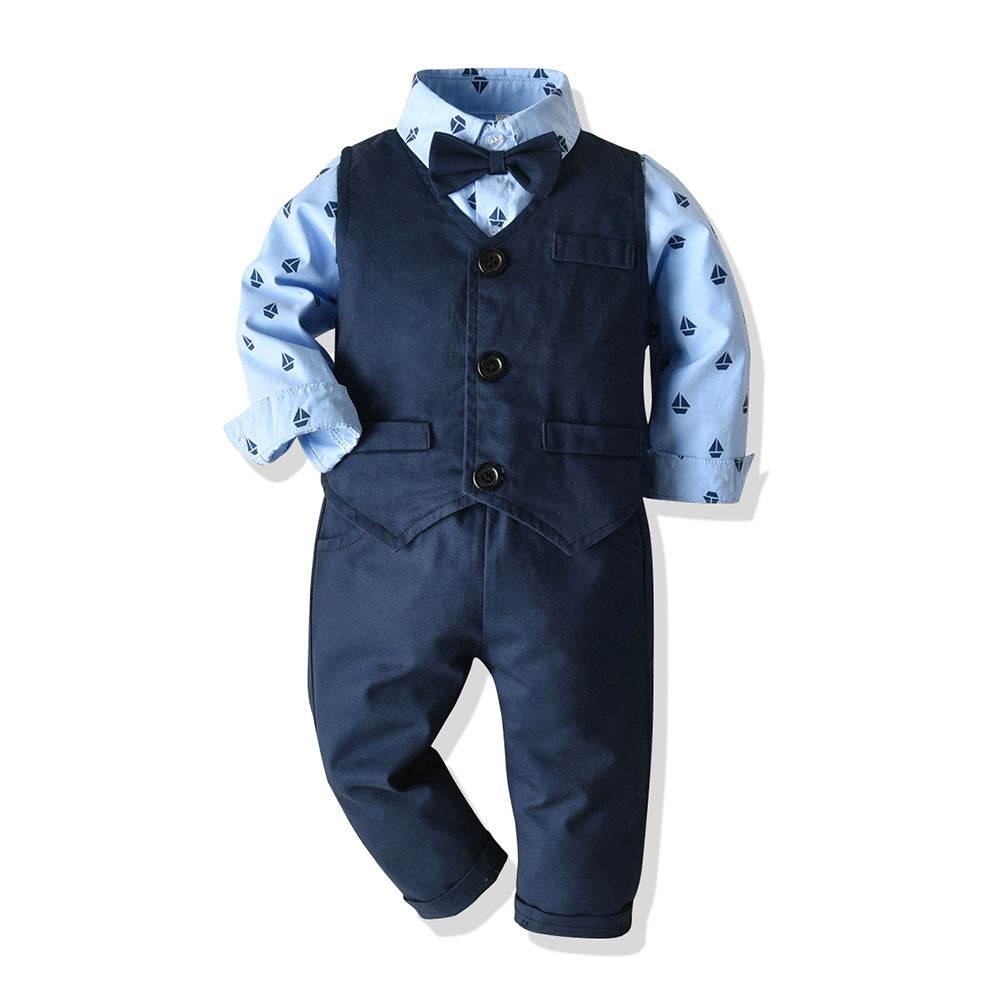 Toddler Casual Suit with Bowtie 3pc Set