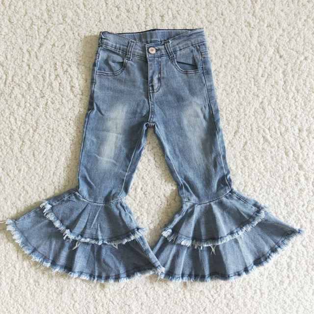 Double Ruffle Kids Denim Clothes