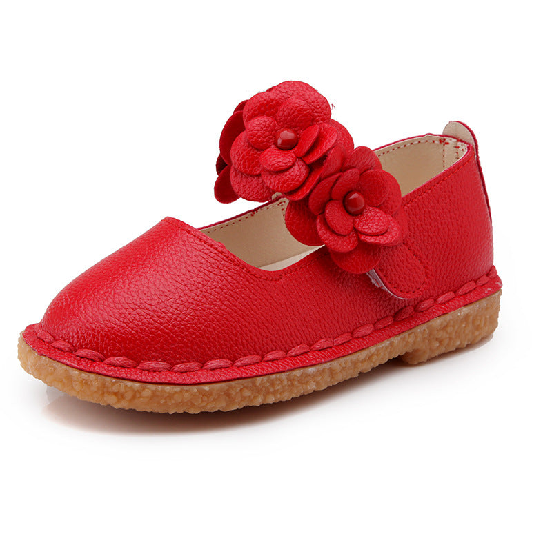 Girls Casual flower Strap Flat Shoes