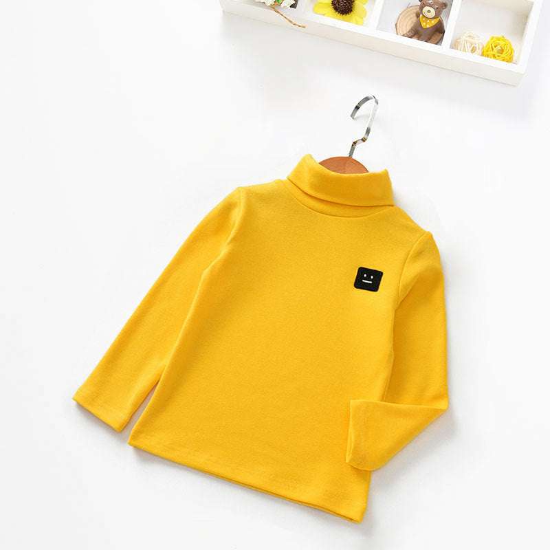 Casual Turtleneck Sweater Top for Kids Long Sleeve