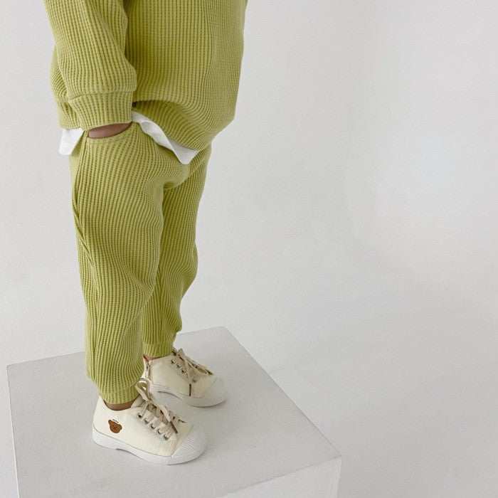 Infant Children's Thermal solid colored 2pc Set