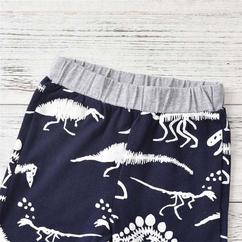 Summer Short-sleeved Dinosaur 2pc Set