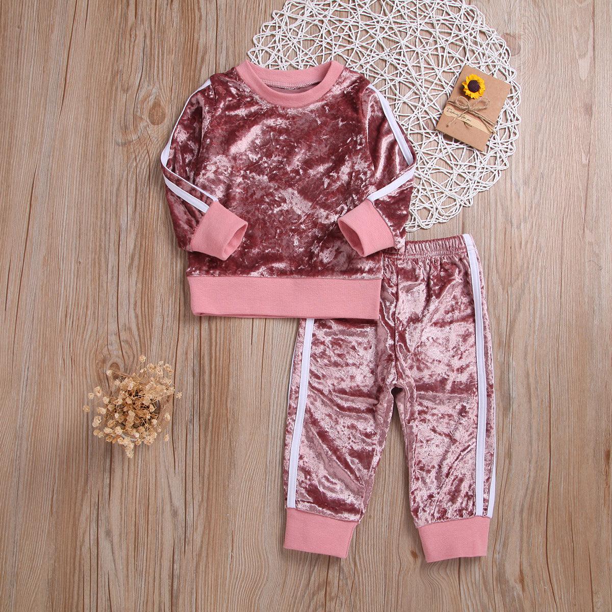 Candy-colored Long Sleeve 2pc Jogging Set