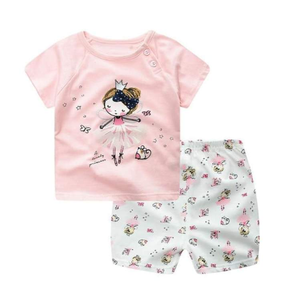 Childrens Cartoon short sleeve two-piece Set