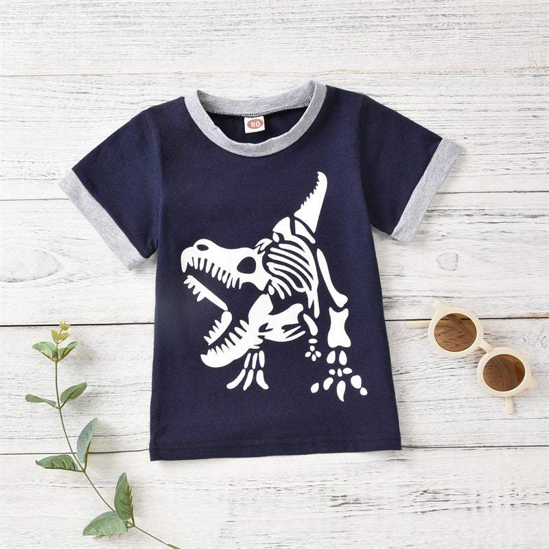 Summer Short-sleeved Dinosaur 2pc Set
