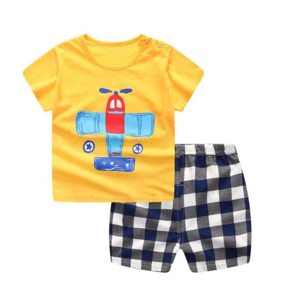 Childrens Cartoon short sleeve two-piece Set