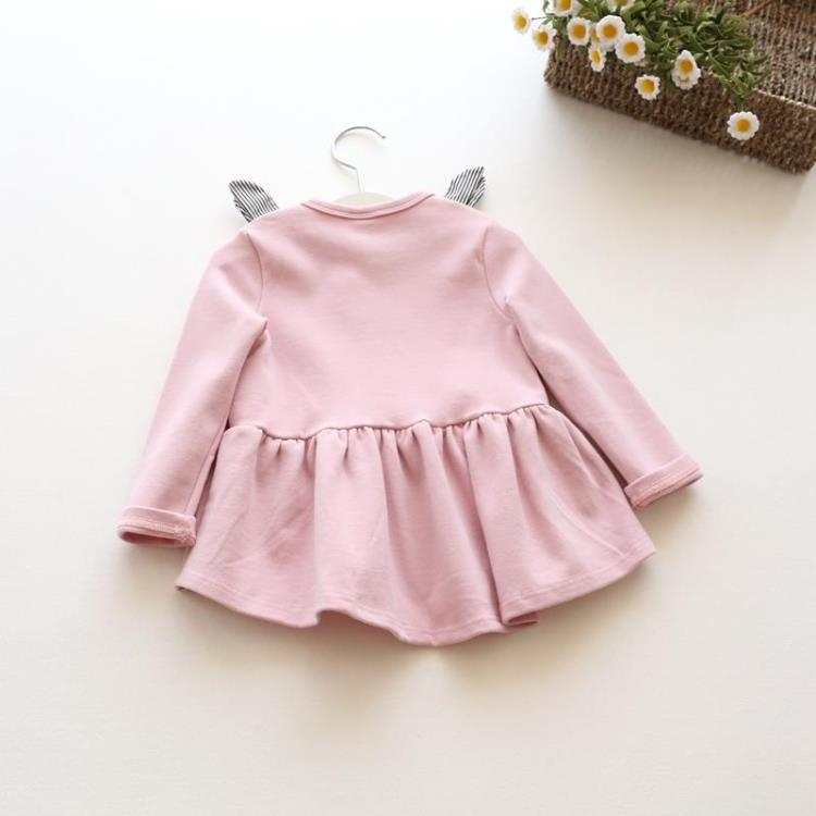 Spring and Autumn Toddler Girls Cat Dress