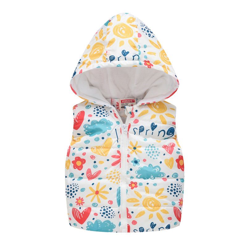 Girls Floral Vest - Europe and America Style for Kids