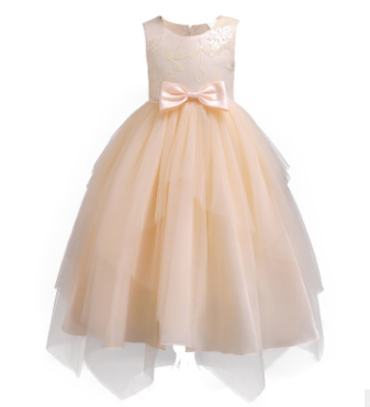 Girls Solid Color Prom Pageant, Wedding, Dresses