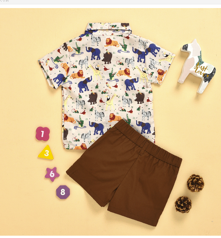 Boys fish printed Bow Tie set