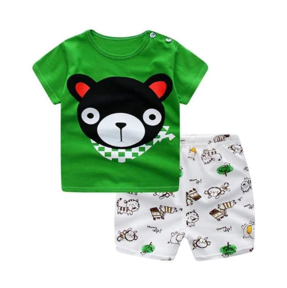 Childrens Cartoon short sleeve two-piece Set