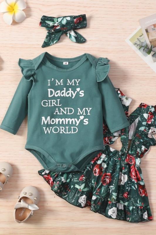 Infant Girl Long Sleeve Romper Dress Warm Set