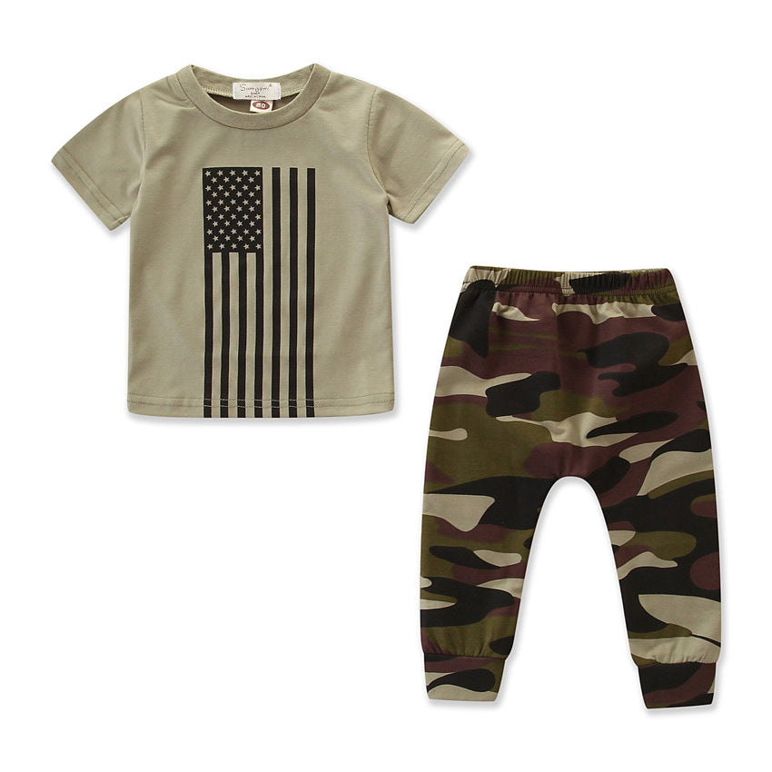 Little Kids Summer Flag Camouflage Set