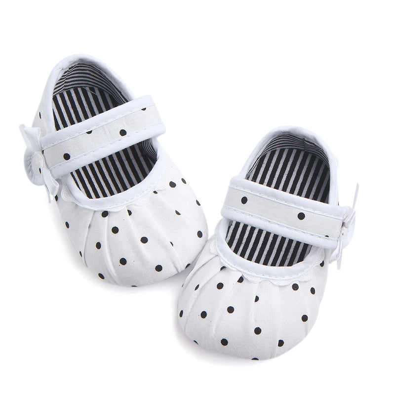 Baby Girls Cute Polka Dot Printed Anti-slip On Shoes
