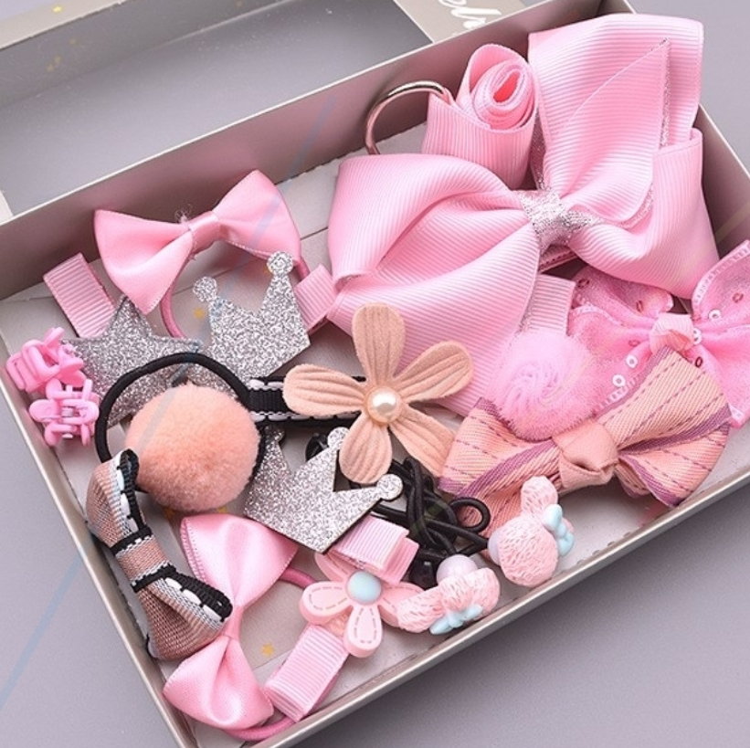 Girls 17pc Bow accessories