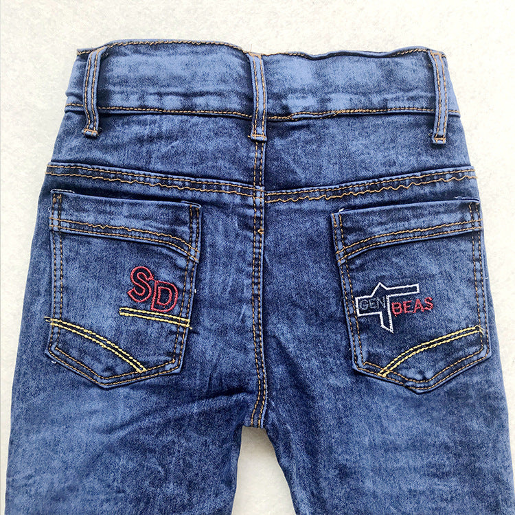 Kids Crumpled Solid Jeans