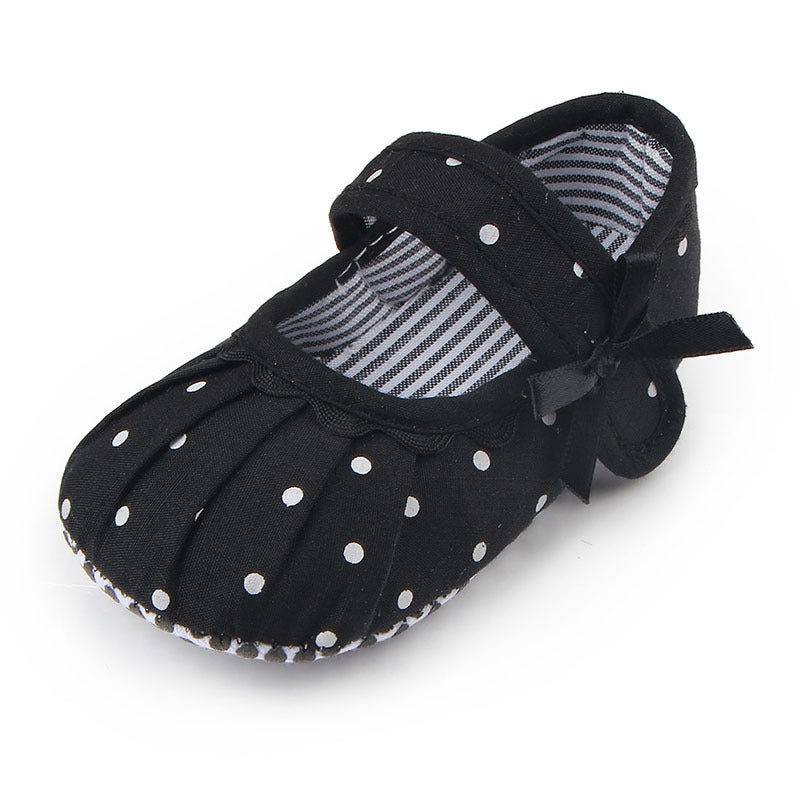 Baby Girls Cute Polka Dot Printed Anti-slip On Shoes