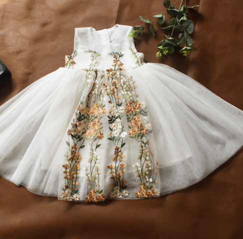 Girls Lace Wedding Casual Floral summer dress