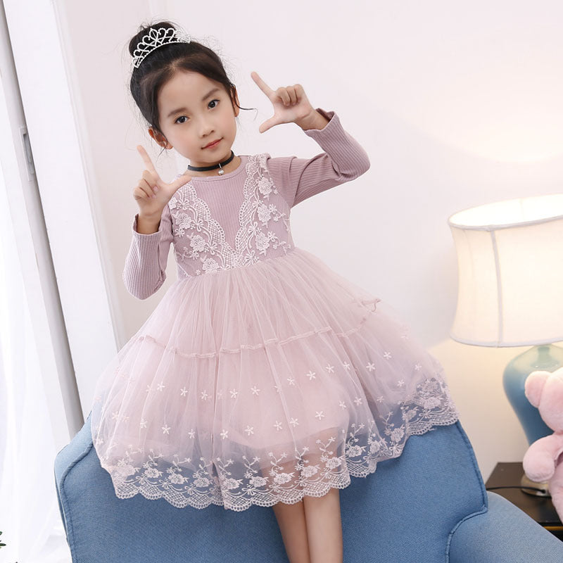 Girls lace skirt long sleeve