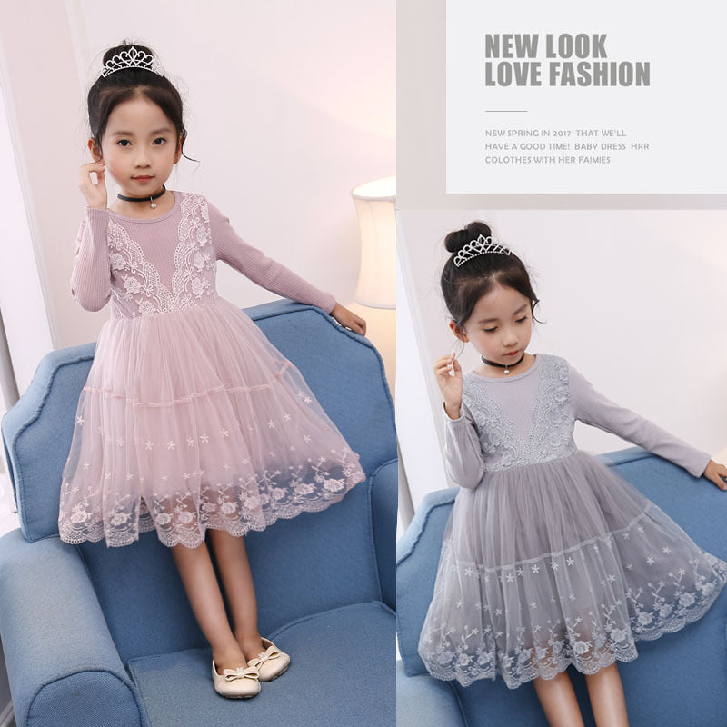 Girls lace skirt long sleeve