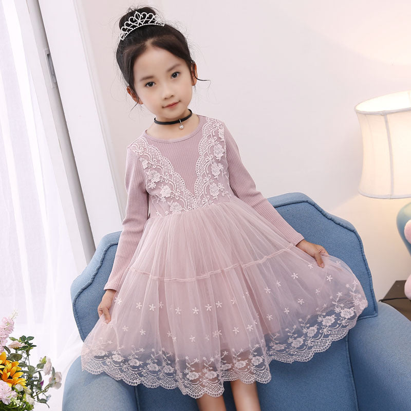 Girls lace skirt long sleeve