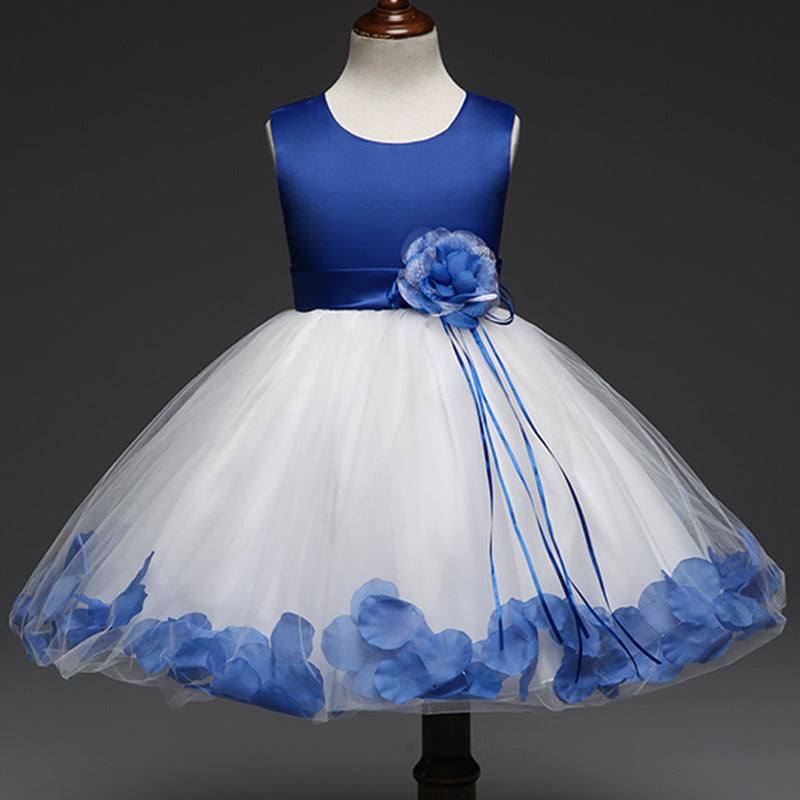 Girls Rose Pedal Skirt Dress