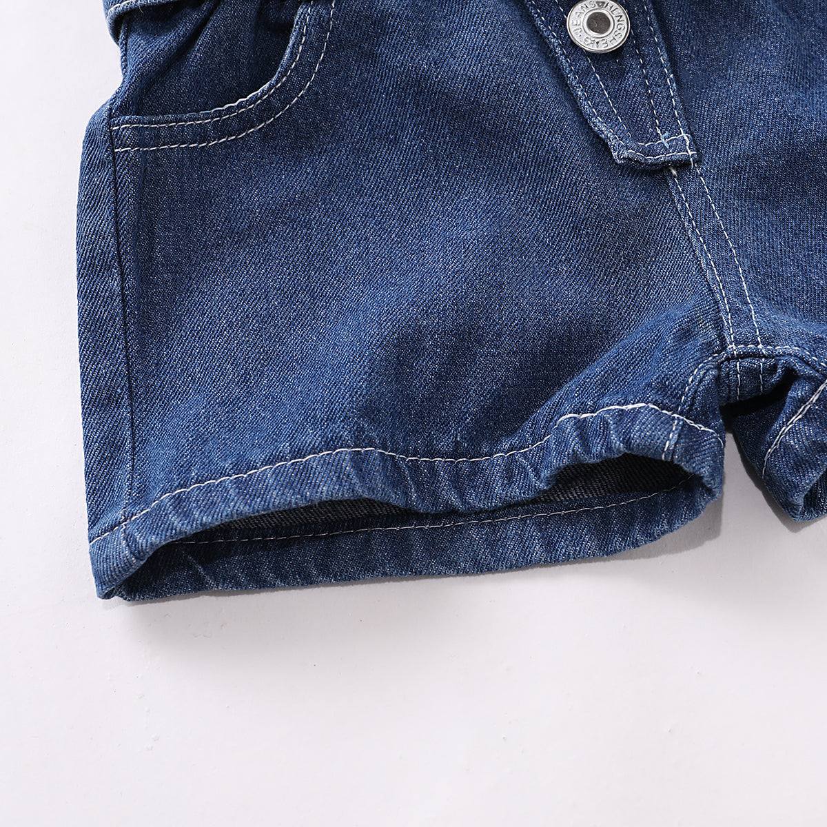 Baby Pure Cotton & Linen Denim Suit