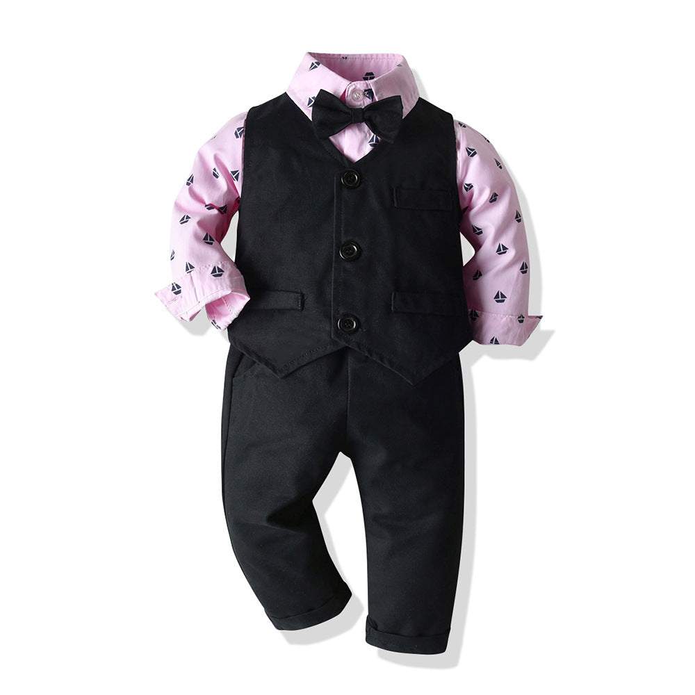 Toddler Casual Suit with Bowtie 3pc Set