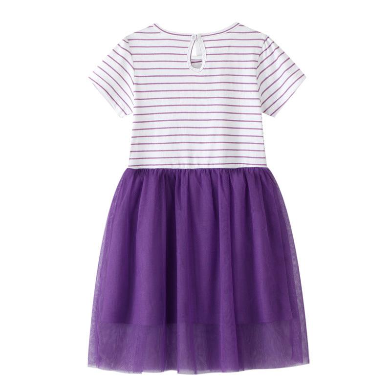 Girls Unicorn Knitted Short-Sleeved Dress