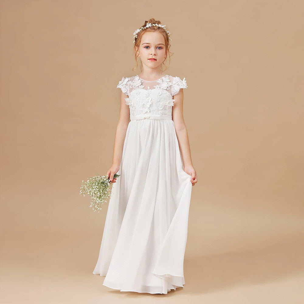 White Flower Girl Wedding Dress