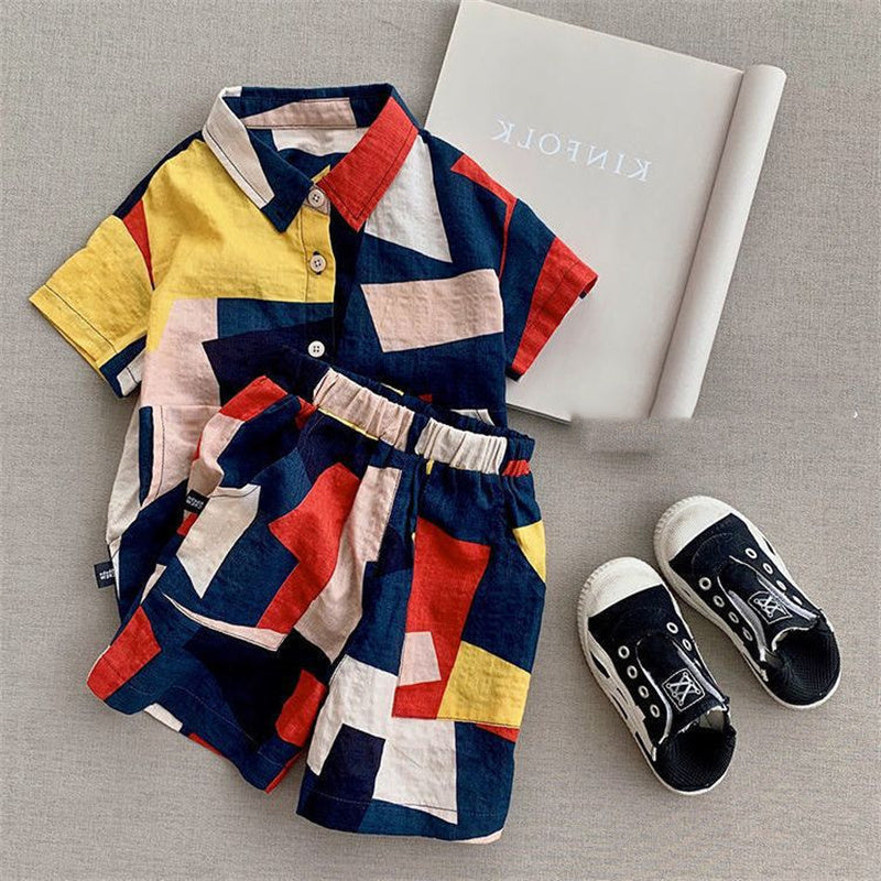 Boys Fashion pattern 2pc Set