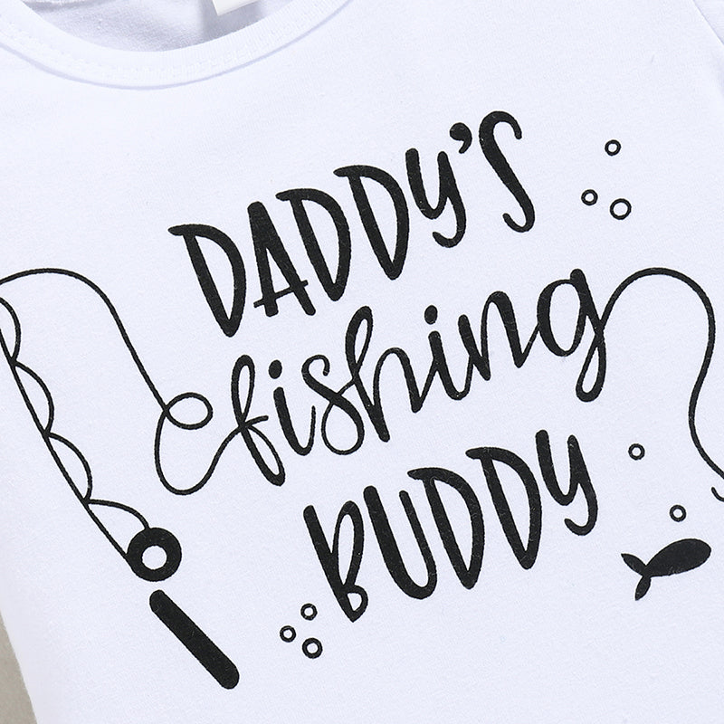 Boys Daddy Fishing Buddy Short Sleeve Set