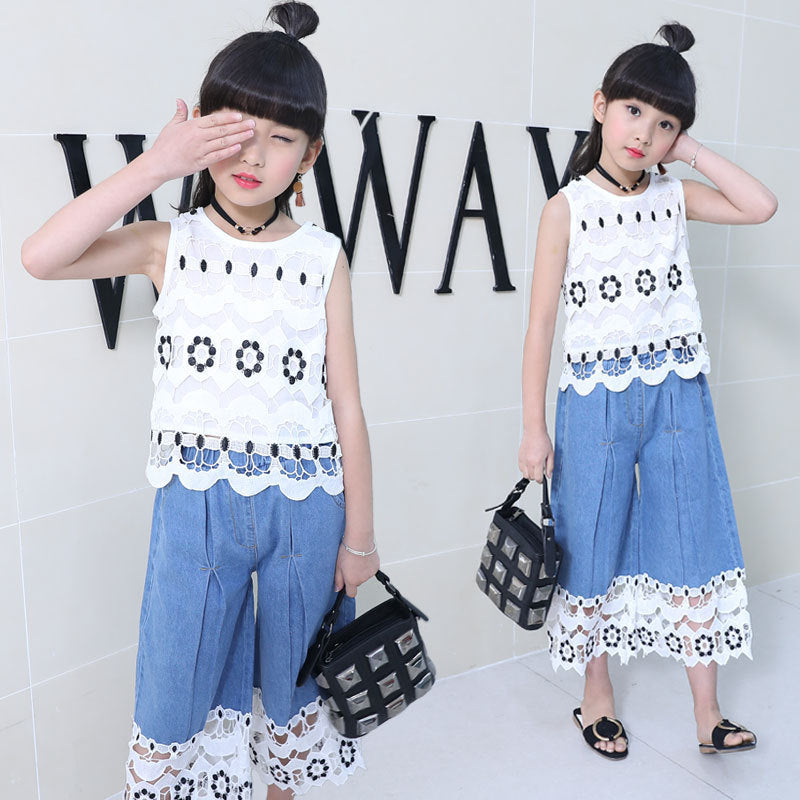 Girls' New Casual Summer Style 2 piece set