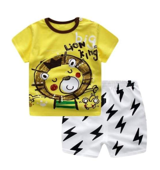 Childrens Cartoon short sleeve two-piece Set
