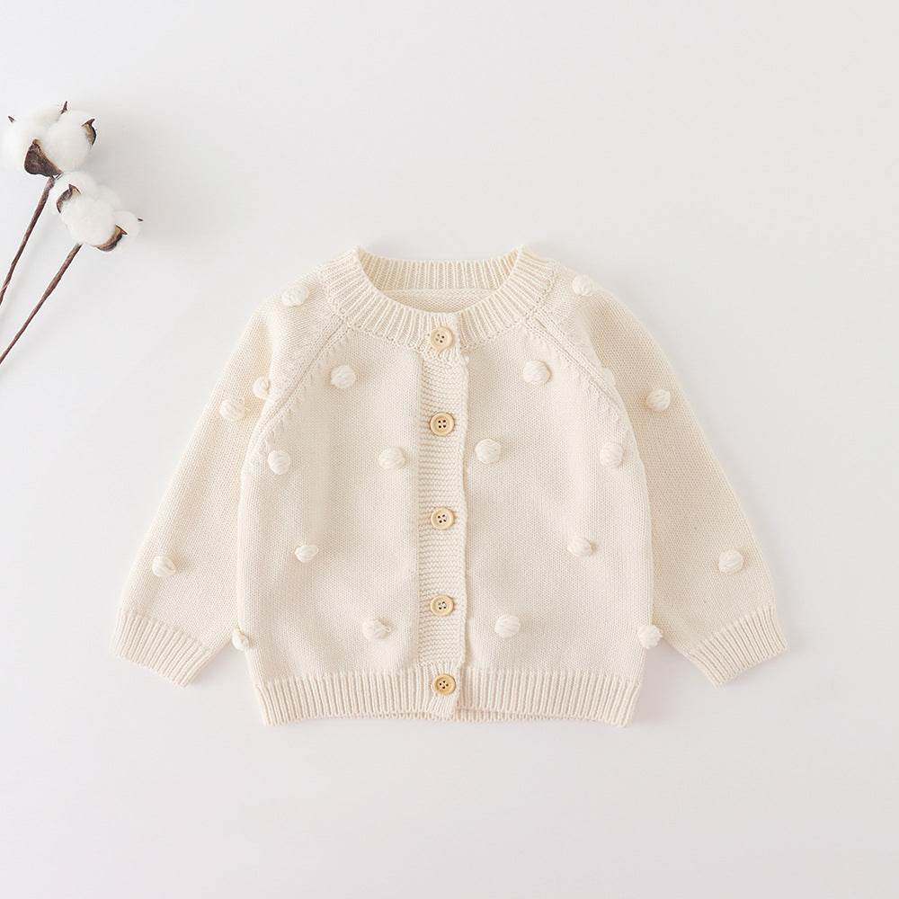 Solid Color Sweet Net Mesh Knitted Cardigan